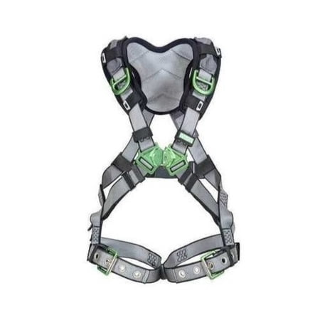 MSA 10194864 V-FIT Back Chest and Hip D-Rings with Quick-Connect Leg Straps and Shoulder Padding Harness - Standard