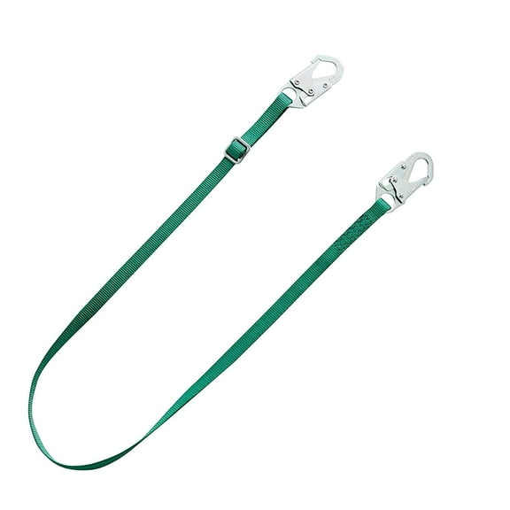 MSA 10201456 V-Series Standard Restraint Lanyard - 6', Single-Leg, 36C Small Snaphooks, Adjustable Length, Nylon Web, Durable, Work Positioning Line/Restricter CA2