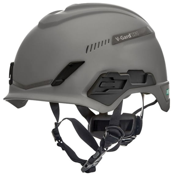 MSA 10204346 V-Gard H1 Fas-Trac III Pivot Trivent ANSI EN12492 Safety Helmet - Gray