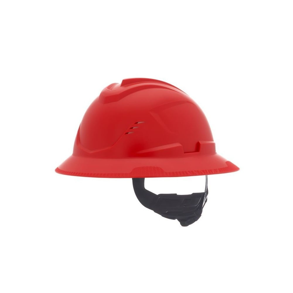 V-Gard C1 Fas-Trac III Full Brim Vented Hard Hat - Red