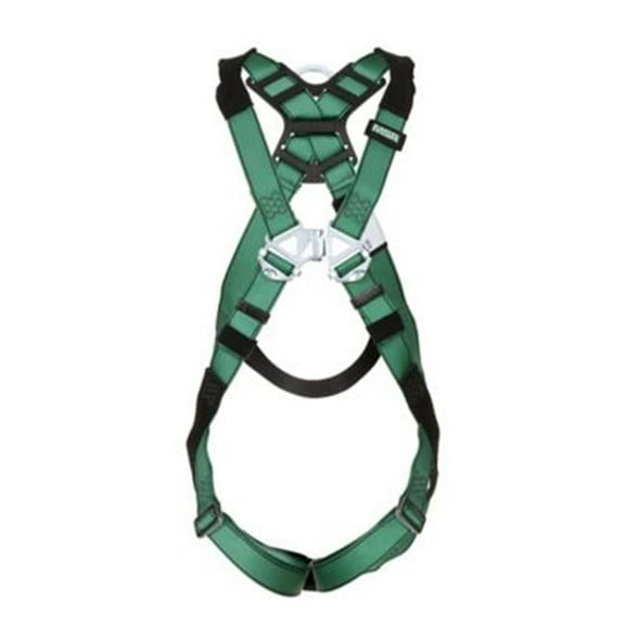 MSA 454-10197200 Back & Hip D-Rings Qwik-Fit Leg Straps V-Form Harness, Standard