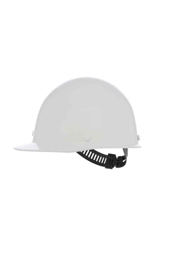 454618 Skullgard Cap Style Safety Hard Hat with Staz-on Pinlock Suspension | Non-slotted Cap, Made of Phenolic Resin, Radiant Heat Loads up to 350F - Standard Size in White