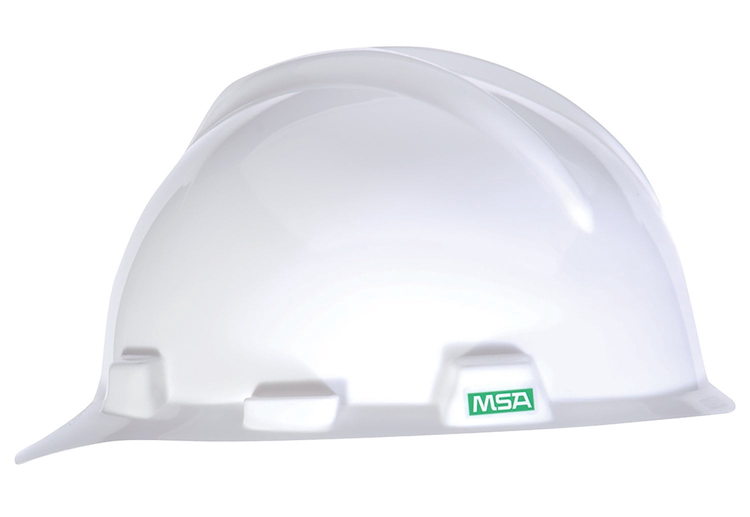 MSA 466354 V-Gard Cap Style Safety Hard Hat With Staz-on Pinlock Suspension | Polyethylene Shell, Superior Impact Protection, Self Adjusting Crown Straps - Small Size in White