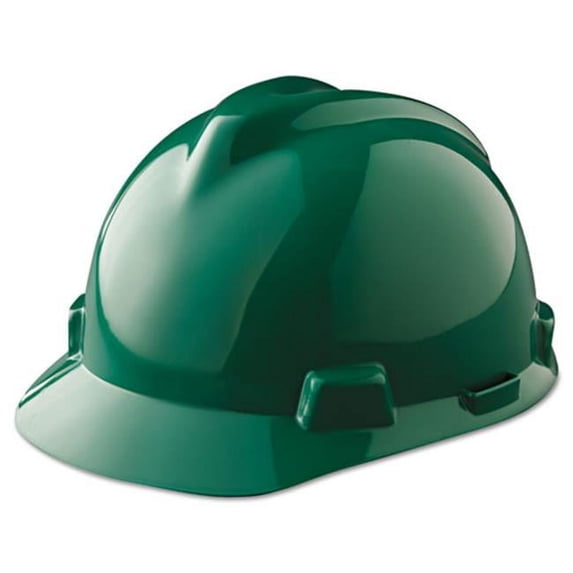 MSA 475362 V-Gard Slotted Green Protective Cap - w/ Fas-Trac III Suspension