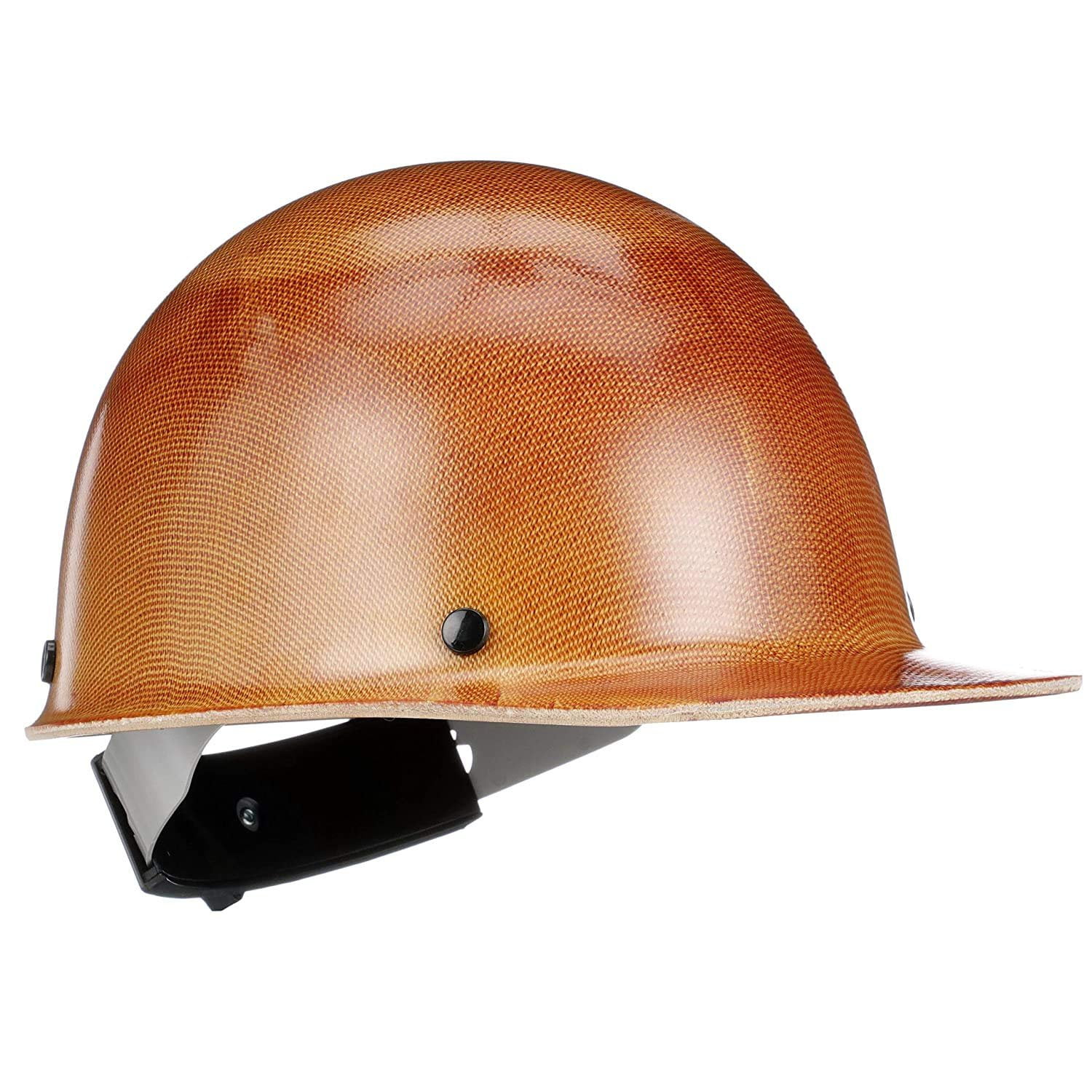 MSA 816651 Skullgard Cap Style Safety Hard Hat with Swing Ratchet Suspension  Non-slotted Cap, Made of Phenolic Resin, Radiant Heat Loads up to 350F - Standard Size in Tan