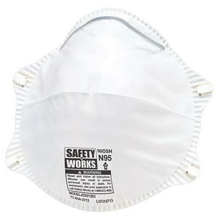MSA 817633 Harmful Disposable Respirator One-Size Mask Polyester White