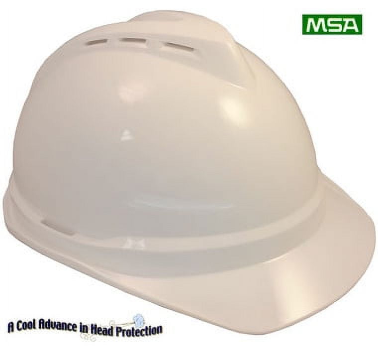 MSA Advance Vented Lightweight Hard hats with Staz On Suspensions, White Color