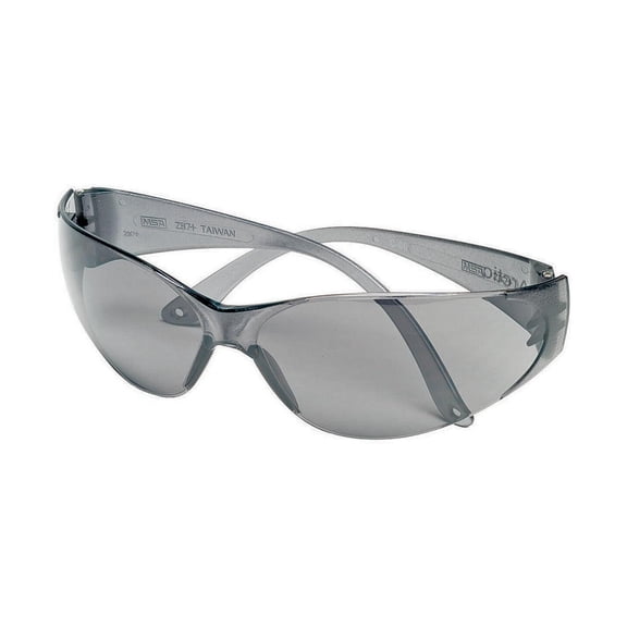 MSA 697515 Safety Glasses, Anti-Scratch Lens, Polycarbonate Lens, Wraparound Frame Gray
