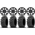 thumbnail image 1 of MSA Black Clutch 12" ATV Wheels 25" Executioner Tires Honda Pioneer, 1 of 4