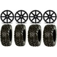 thumbnail image 1 of MSA Black Clutch 14" ATV Wheels 26" Rip Saw Tires Sportsman RZR Ranger, 1 of 4