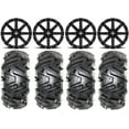 thumbnail image 1 of MSA Black Clutch 14" ATV Wheels 28" Moto MTC Tires Honda Rincon Yamaha Rhino Kawasaki Brute Force Suzuki KingQuad, 1 of 4