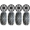 thumbnail image 1 of MSA Black Clutch 14" ATV Wheels 28" MotoClaw Tires Sportsman RZR Ranger, 1 of 4