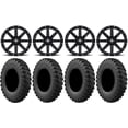 thumbnail image 1 of MSA Black Clutch 14" ATV Wheels 28" MotoRally Tires Sportsman RZR Ranger, 1 of 4