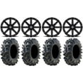 thumbnail image 1 of MSA Black Clutch 14" ATV Wheels 32" Terminator Tires Sportsman RZR Ranger, 1 of 4