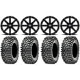 thumbnail image 1 of MSA Black Clutch 14" ATV Wheels 35" Roxxzilla Tires Can-Am Commander Maverick Renegade Outlander Defender, 1 of 4