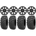 thumbnail image 1 of MSA Black Clutch 14" UTV Wheels 26" Bear Claw EVO Tires Honda Pioneer, 1 of 4