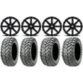 thumbnail image 1 of MSA Black Clutch 14" UTV Wheels 26" Ceros Tires Honda Pioneer, 1 of 4
