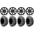 thumbnail image 1 of MSA Black Clutch 14" UTV Wheels 27" Bogger Tires Honda Pioneer, 1 of 4