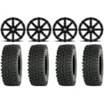 thumbnail image 1 of MSA Black Clutch 14" UTV Wheels 28" BDC Tires Yamaha Viking Wolverine YXZ1000R CFMoto ZForce 950 UForce 1000, 1 of 4