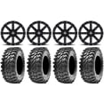 thumbnail image 1 of MSA Black Clutch 14" UTV Wheels 28" Rampage Tires Polaris RZR XP 1000 / PRO XP / Ranger XP 900/1000, 1 of 4
