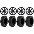 thumbnail image 1 of MSA Black Clutch 14" UTV Wheels 29" Dual Threat Tires Kawasaki Mule Pro FXT, 1 of 5
