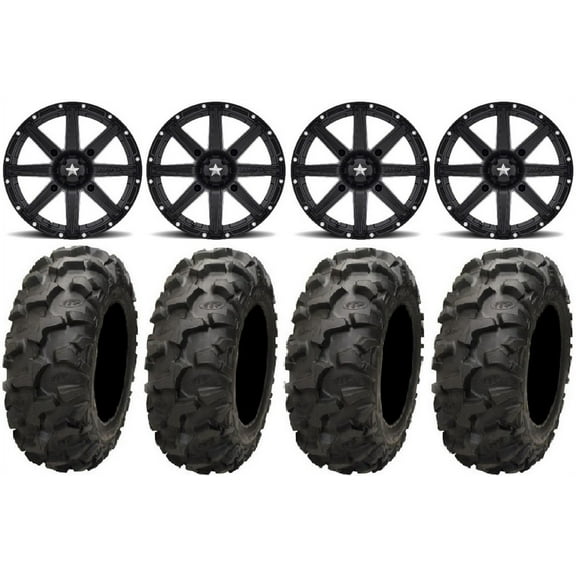 MSA Black Clutch 14" UTV Wheels 30" Blackwater Tires Polaris RZR XP 1000 / PRO XP / Ranger XP 900/1000