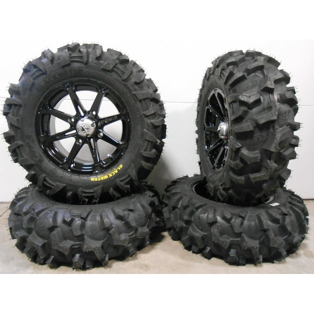 msa-black-diesel-14-atv-wheels-27-blackwater-tires-can-am-commander