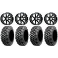 thumbnail image 1 of MSA Black Diesel 14" ATV Wheels 28" Sniper 920 Tires Honda Rincon Yamaha Rhino Kawasaki Brute Force Suzuki KingQuad, 1 of 4