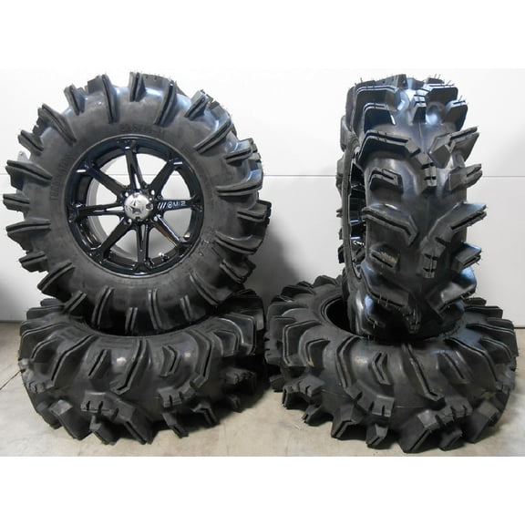 MSA Black Diesel 14" ATV Wheels 29.5" Terminator Tires Sportsman RZR Ranger