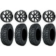 thumbnail image 1 of MSA Black Diesel 14" UTV Wheels 27" Klever X/T Tires Honda Pioneer, 1 of 4