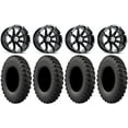 thumbnail image 1 of MSA Black Diesel 15" UTV Wheels 28" MotoRally Tires Can-Am Maverick X3 / Honda Pioneer 1000 / Talon, 1 of 4