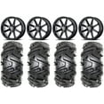 thumbnail image 1 of MSA Black Diesel 18" ATV Wheels 32" Moto MTC Tires Sportsman RZR Ranger, 1 of 4