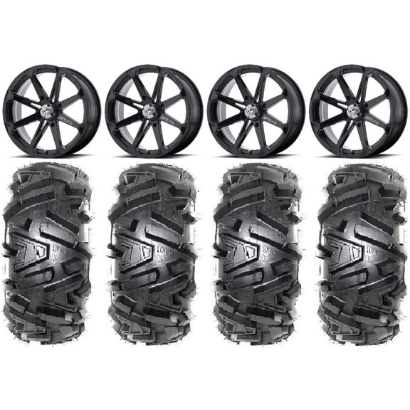 MSA Black Diesel 18" UTV Wheels 32" Moto MTC Tires Polaris RZR XP 1000 / PRO XP / Ranger XP 900/1000
