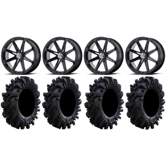 MSA Black Diesel 18" UTV Wheels 36" Intimidator Tires Polaris RZR XP 1000 / PRO XP / Ranger XP 900/1000
