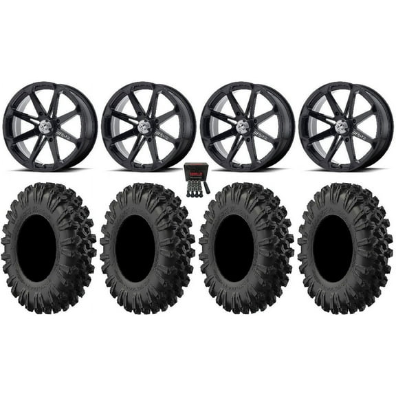 MSA Black Diesel 18" UTV Wheels 40" MotoRavage XL Tires Polaris RZR XP 1000 / PRO XP / Ranger XP 900/1000
