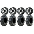 thumbnail image 1 of MSA Black Kore 14" ATV Wheels 26.5" Terminator Tires Honda Rincon Yamaha Rhino Kawasaki Brute Force Suzuki KingQuad, 1 of 4