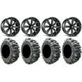 thumbnail image 1 of MSA Black Kore 14" ATV Wheels 27" Bogger Tires Honda Foreman Rancher SRA, 1 of 4