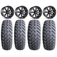 thumbnail image 1 of MSA Black Kore 14" ATV Wheels 27" MotoHammer Tires Sportsman 550 850 1000, 1 of 4