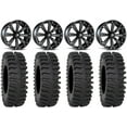 thumbnail image 1 of MSA Black Kore 14" ATV Wheels 32" XT400 Tires Sportsman RZR Ranger, 1 of 4