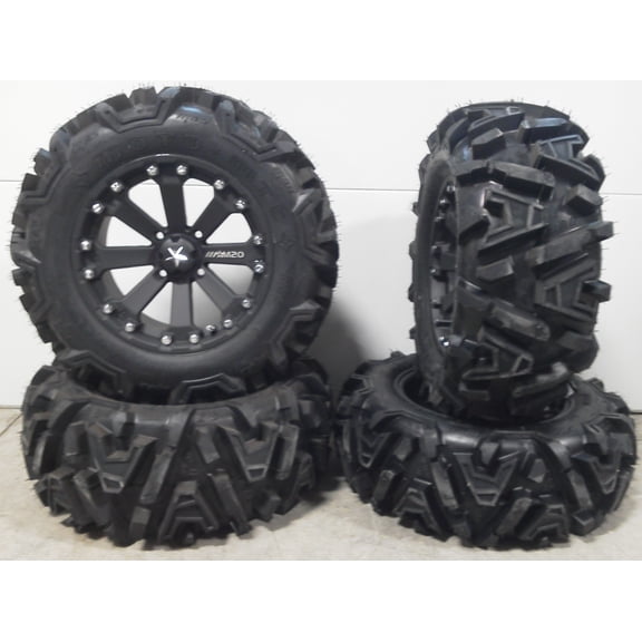 MSA Black Kore 14" UTV Wheels 26" Moto MTC Tires Kawasaki Mule Pro FXT