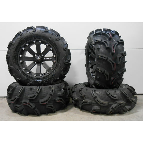 MSA Black Kore 14" UTV Wheels 26" Zilla Tires Kawasaki Mule Pro FXT