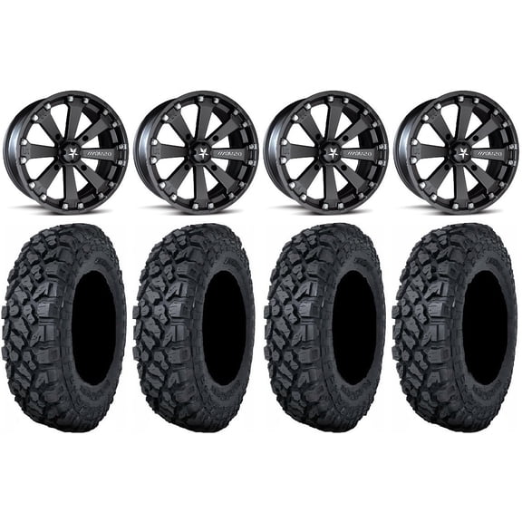 MSA Black Kore 14" UTV Wheels 30" Klever X/T Tires Polaris RZR XP 1000 / PRO XP / Ranger XP 900/1000