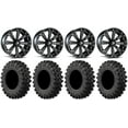 thumbnail image 1 of MSA Black Kore 14" UTV Wheels 30" MotoRavage XL Tires Honda Pioneer, 1 of 4