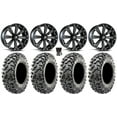 thumbnail image 1 of MSA Black Kore 14" Wheels 30" Carnivore R/T Tires Kawasaki Mule Pro FXT, 1 of 4