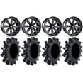 thumbnail image 1 of MSA Black Kore 16" ATV Wheels 35" Interforce II Tires Sportsman RZR Ranger, 1 of 4