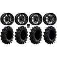 thumbnail image 1 of MSA Black Rogue 14" ATV Wheels 26.5" Intimidator Tires Sportsman RZR Ranger, 1 of 4