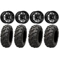 thumbnail image 1 of MSA Black Rogue 14" ATV Wheels 27" Blackwater Tires Sportsman 550 850 1000, 1 of 4
