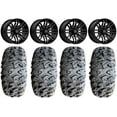 thumbnail image 1 of MSA Black Rogue 14" ATV Wheels 28" MotoClaw Tires Sportsman 550 850 1000, 1 of 4