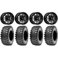 thumbnail image 1 of MSA Black Rogue 14" ATV Wheels 28" Rampage Tires Honda Rincon Yamaha Rhino Kawasaki Brute Force Suzuki KingQuad, 1 of 4