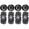 thumbnail image 1 of MSA Black Rogue 14" ATV Wheels 30" Moto MTC Tires Sportsman RZR Ranger, 1 of 4